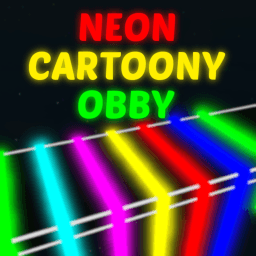 Neon Cartoony Obby Roblox game icon