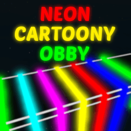 Neon Cartoony Obby Roblox game icon